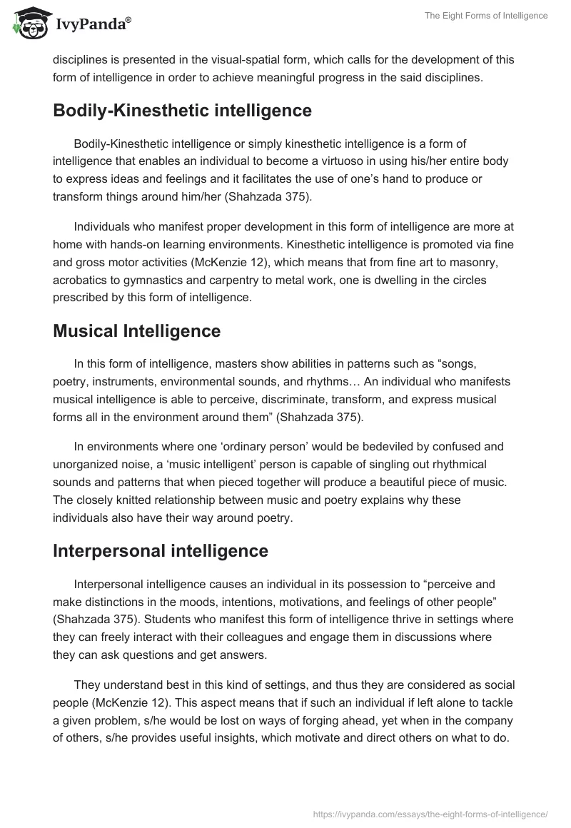 The Eight Forms of Intelligence. Page 4