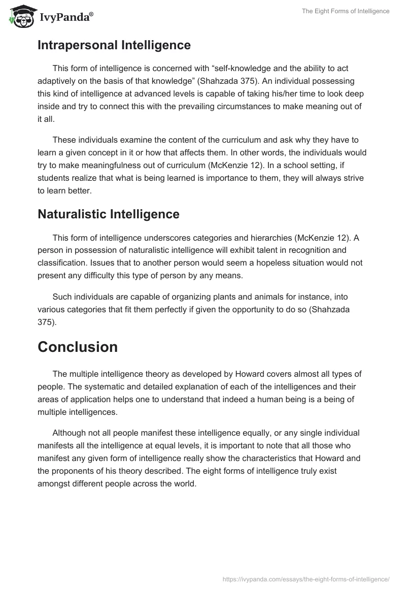 The Eight Forms of Intelligence. Page 5