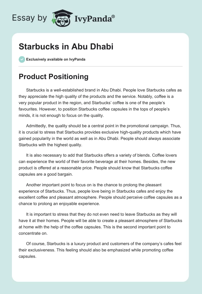 Starbucks in Abu Dhabi. Page 1