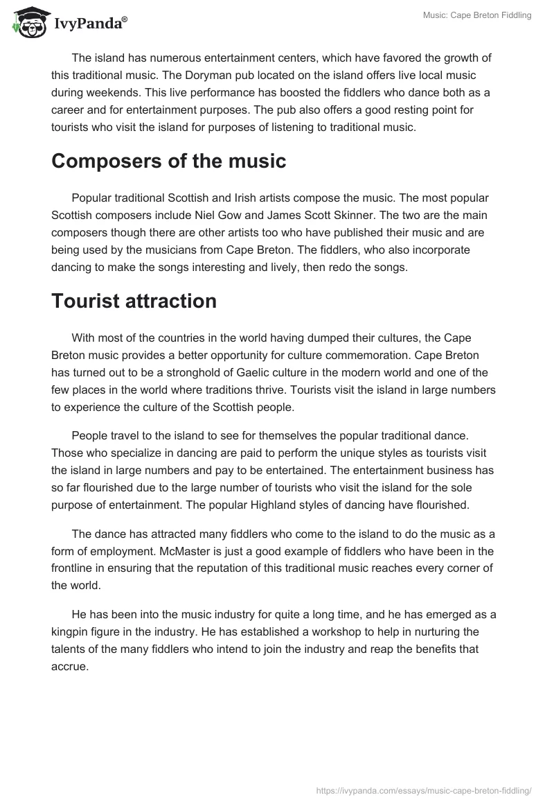 Music: Cape Breton Fiddling. Page 2