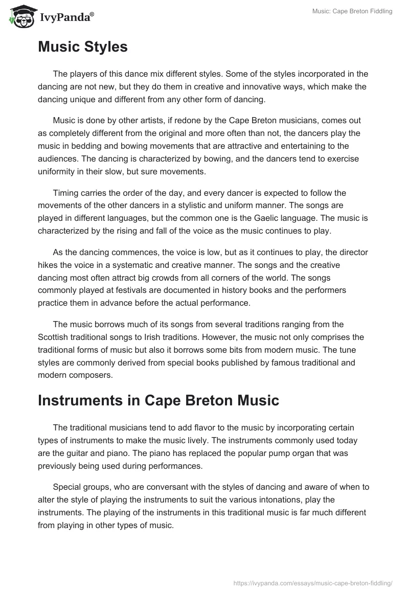 Music: Cape Breton Fiddling. Page 3