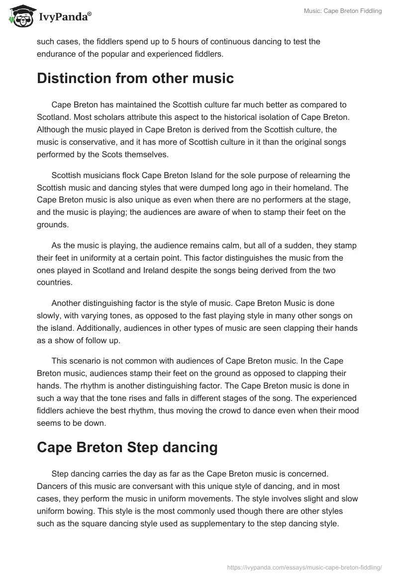 Music: Cape Breton Fiddling. Page 5