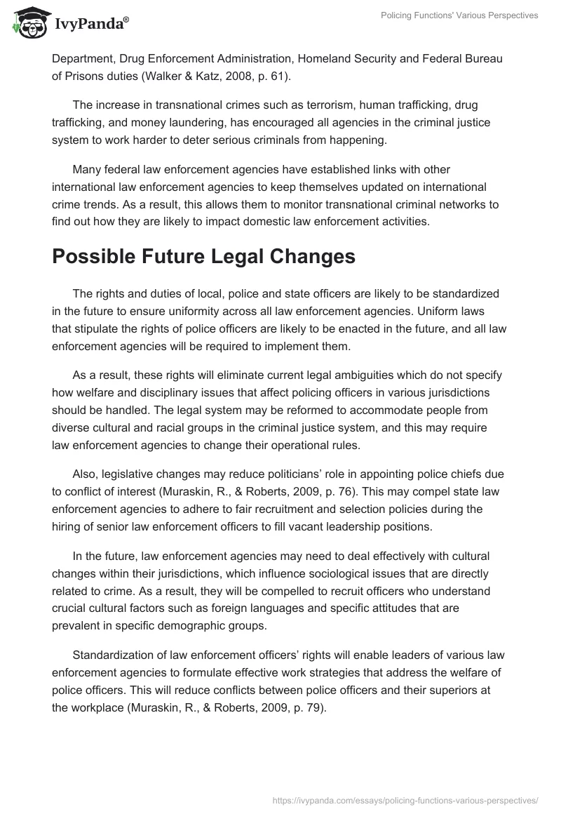 Policing Functions' Various Perspectives. Page 3