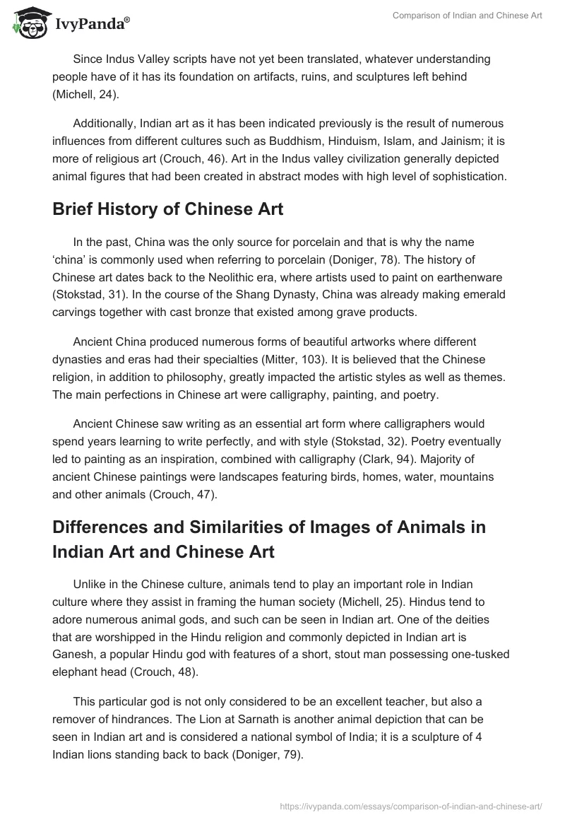 Comparison of Indian and Chinese Art. Page 2