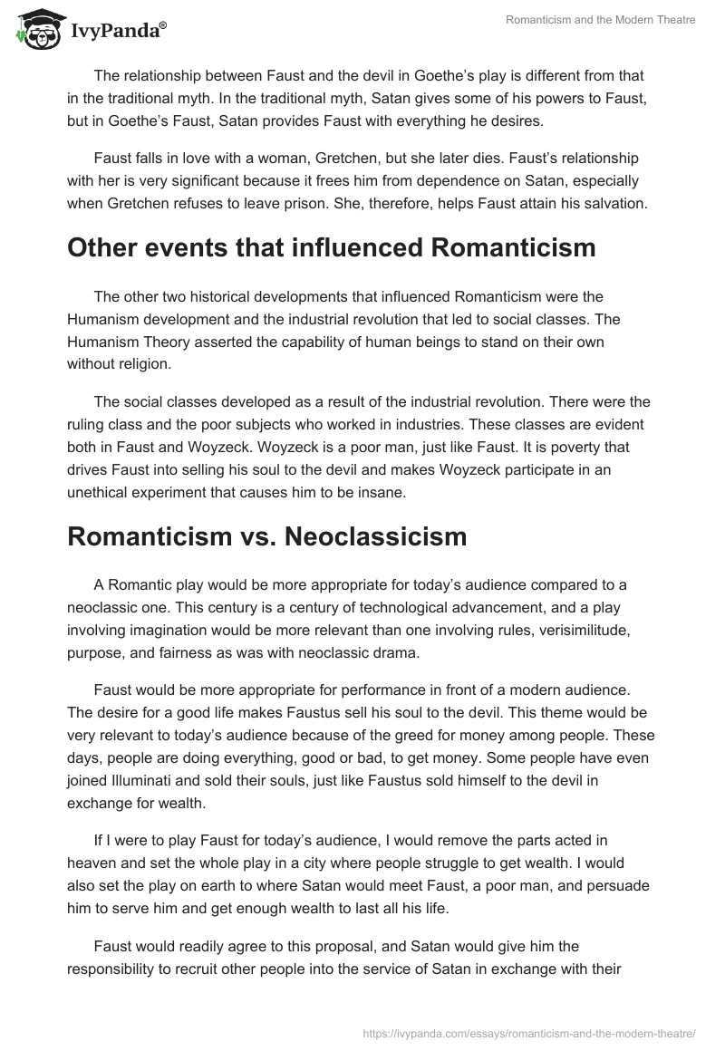 Romanticism and the Modern Theatre. Page 2
