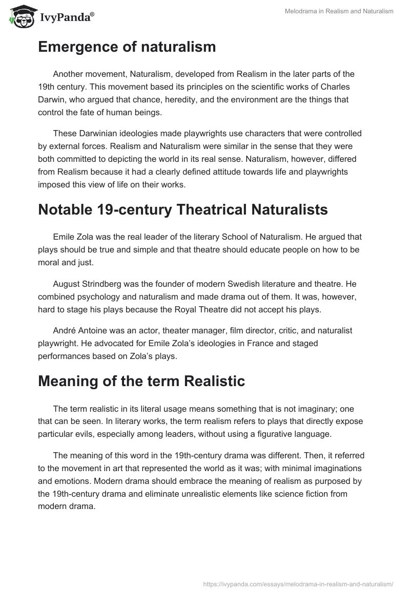 Melodrama in Realism and Naturalism. Page 2