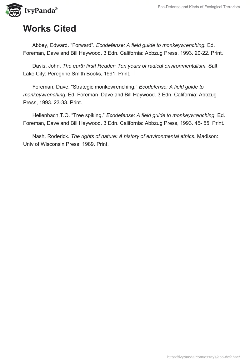 Eco-Defense and Kinds of Ecological Terrorism. Page 4