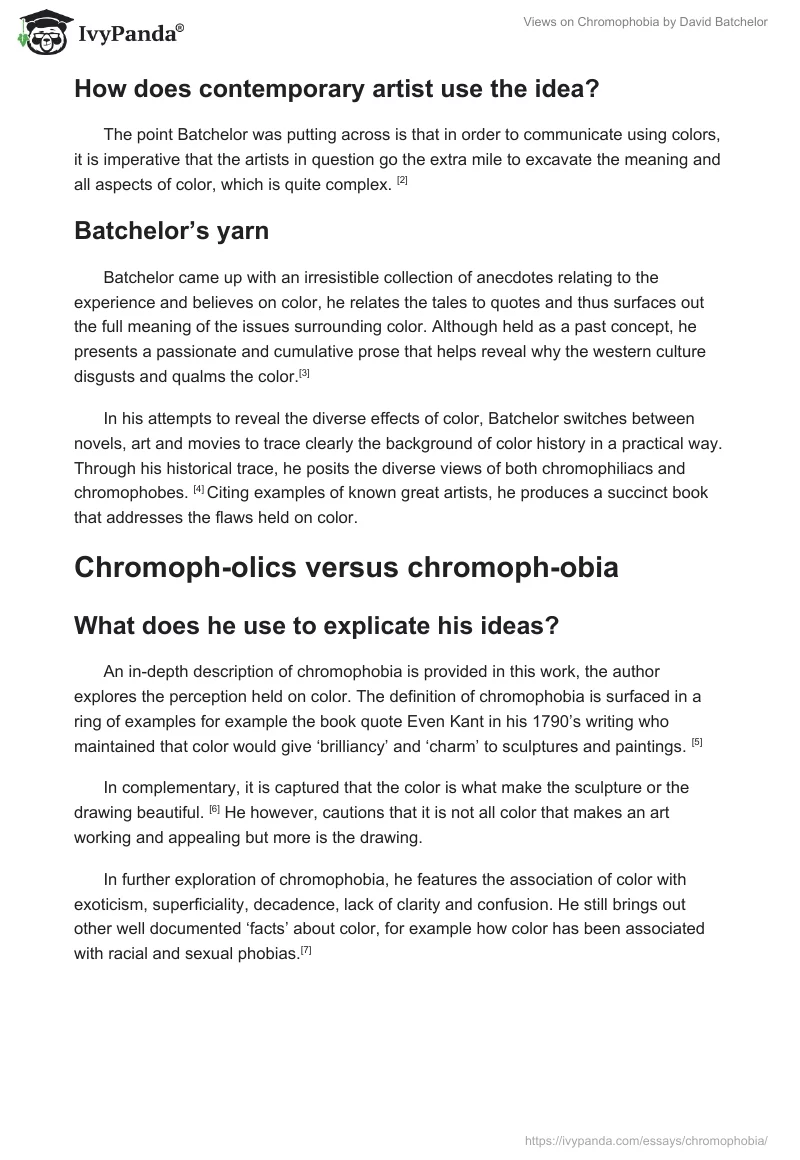 Views on Chromophobia by David Batchelor. Page 2