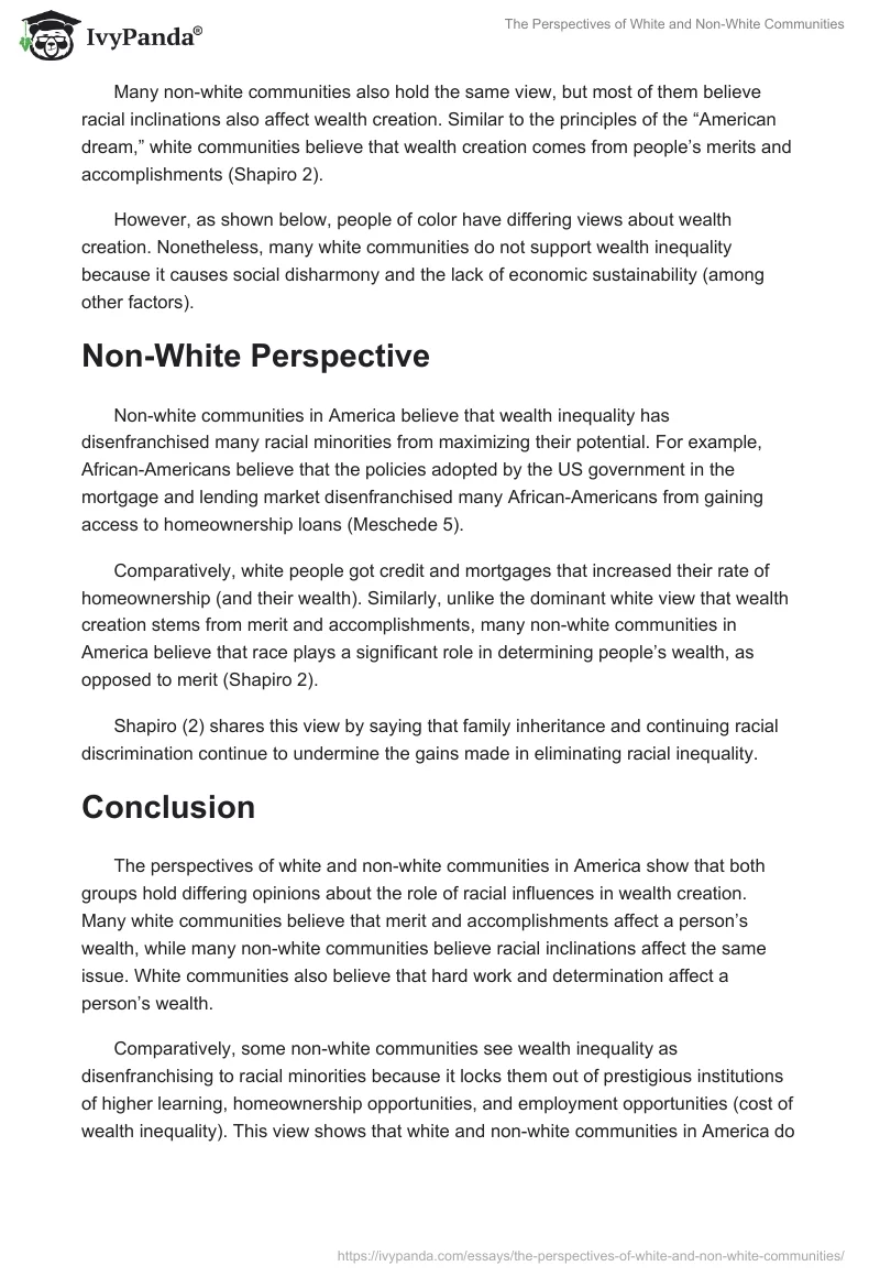 The Perspectives of White and Non-White Communities. Page 2