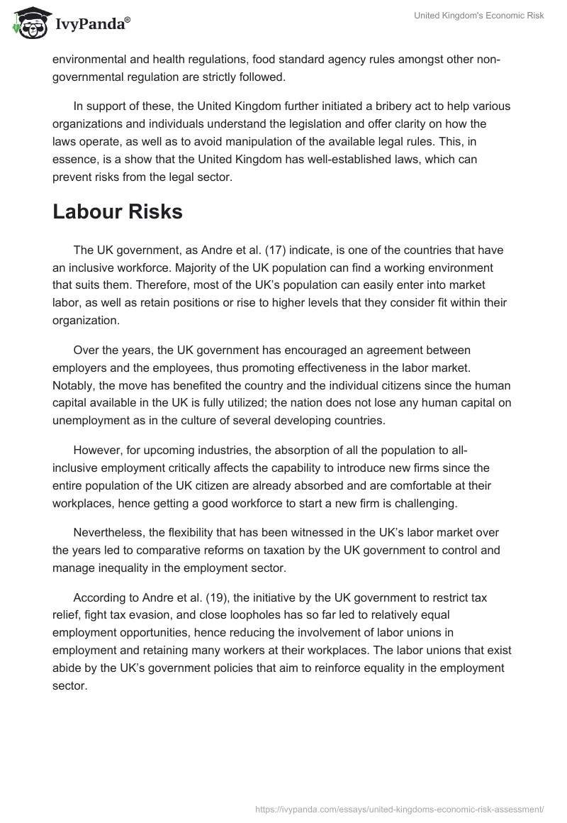 United Kingdom's Economic Risk. Page 3