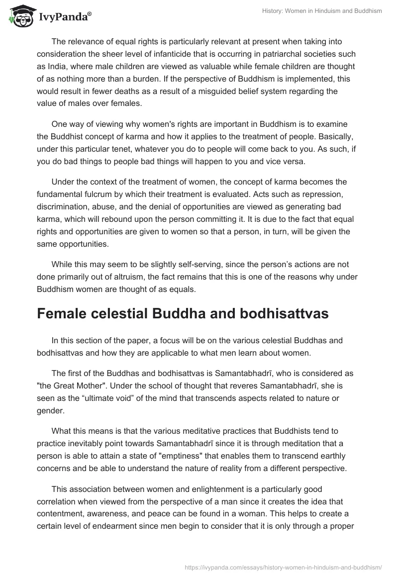 History: Women in Hinduism and Buddhism. Page 5