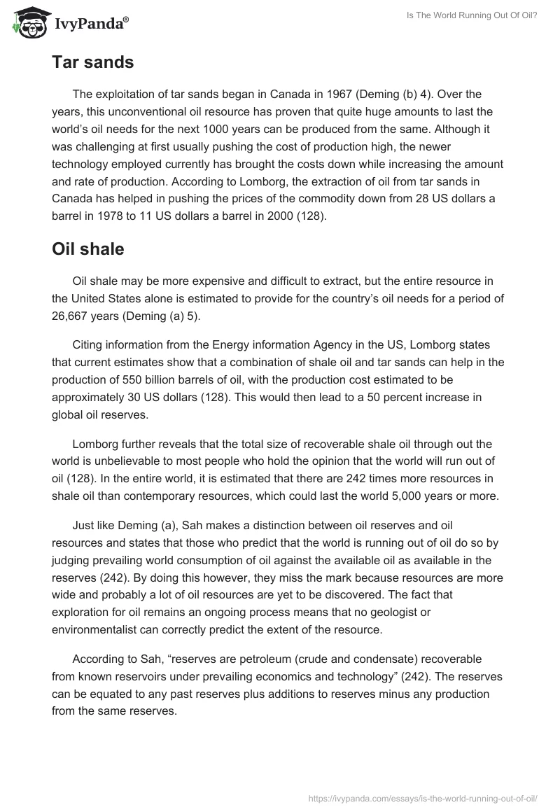 Is The World Running Out Of Oil?. Page 3