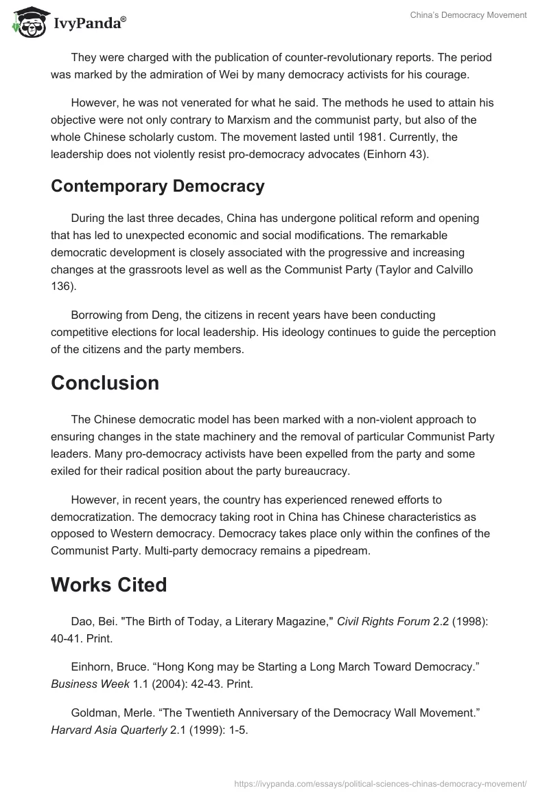 China’s Democracy Movement. Page 4