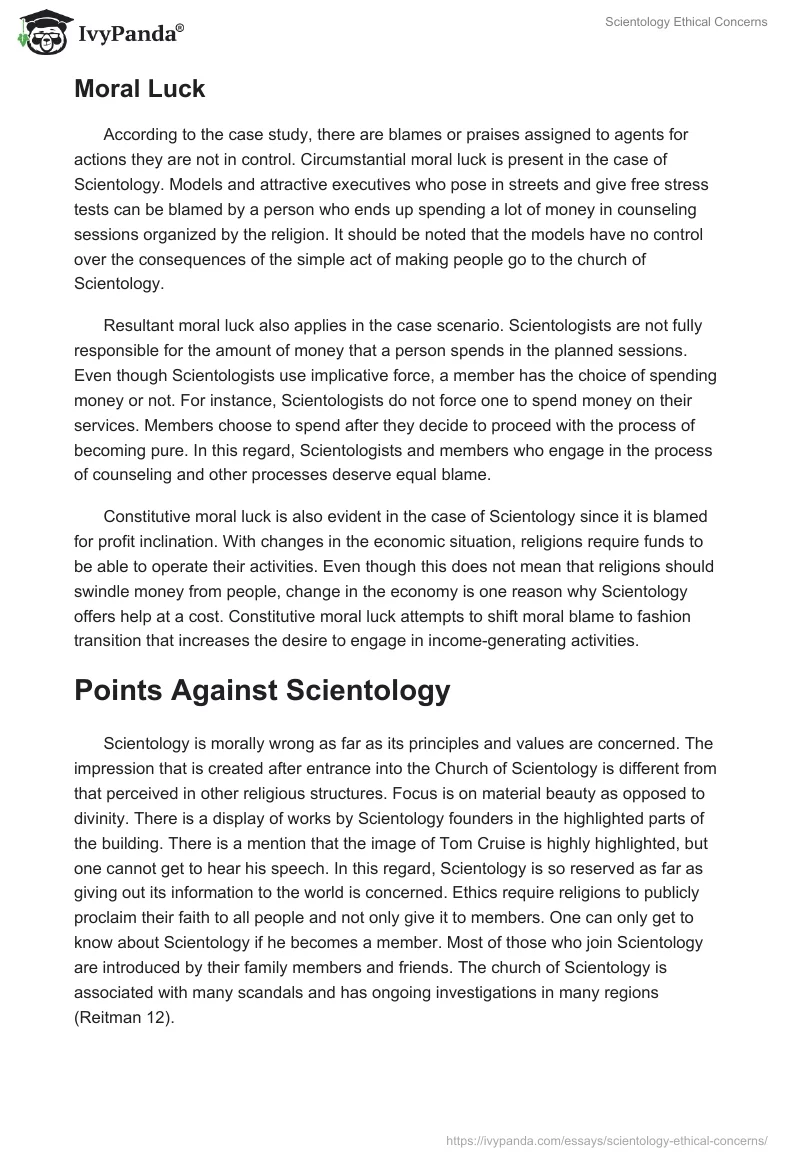 Scientology Ethical Concerns. Page 4
