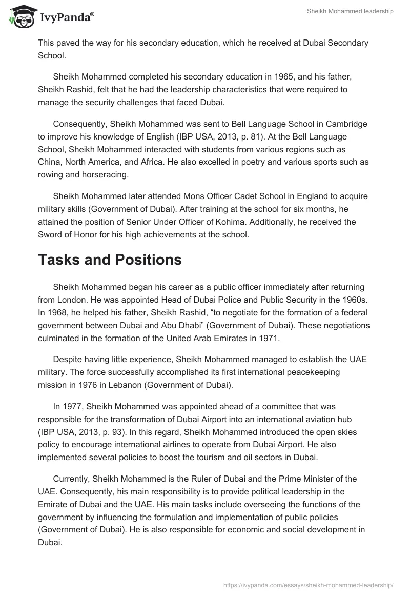 Sheikh Mohammed leadership. Page 2