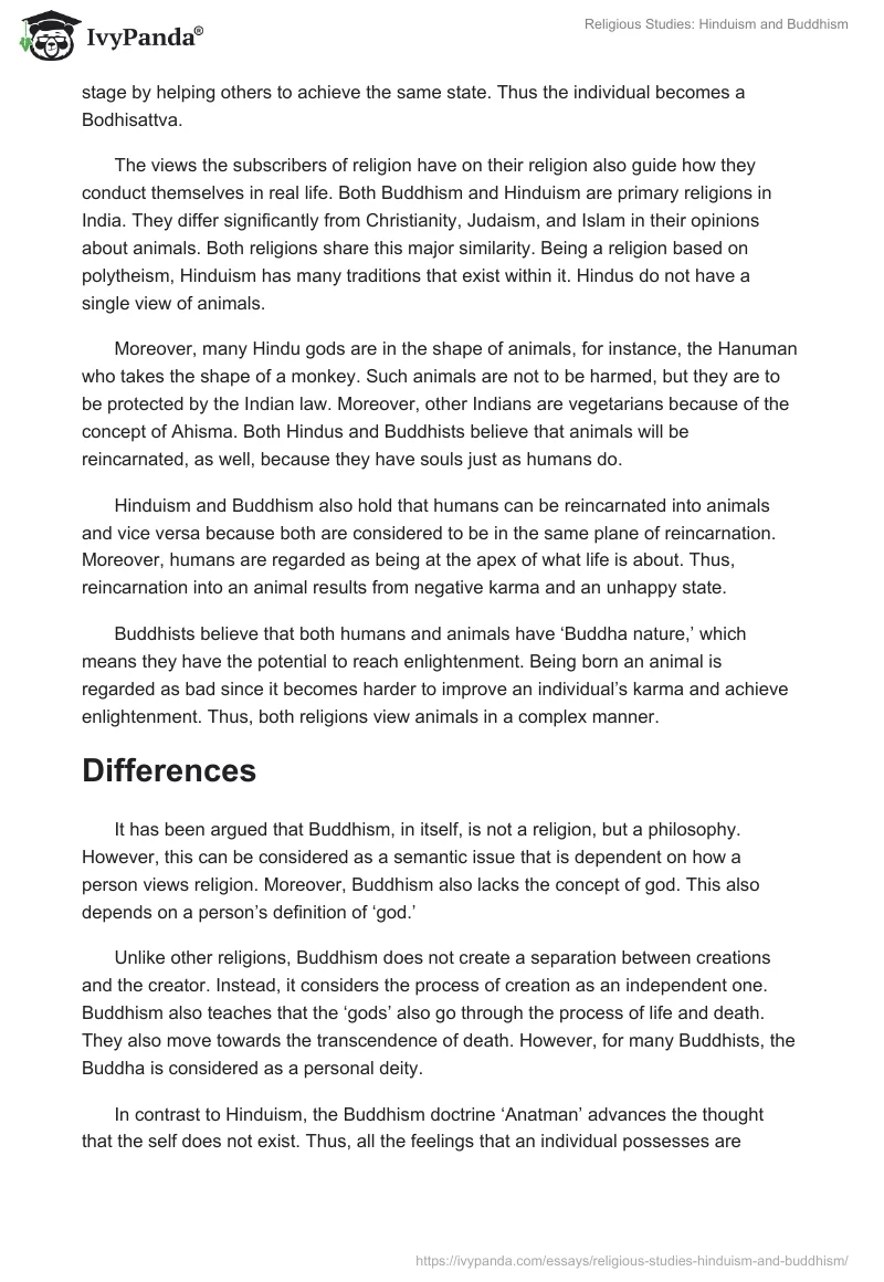 Religious Studies: Hinduism and Buddhism. Page 3