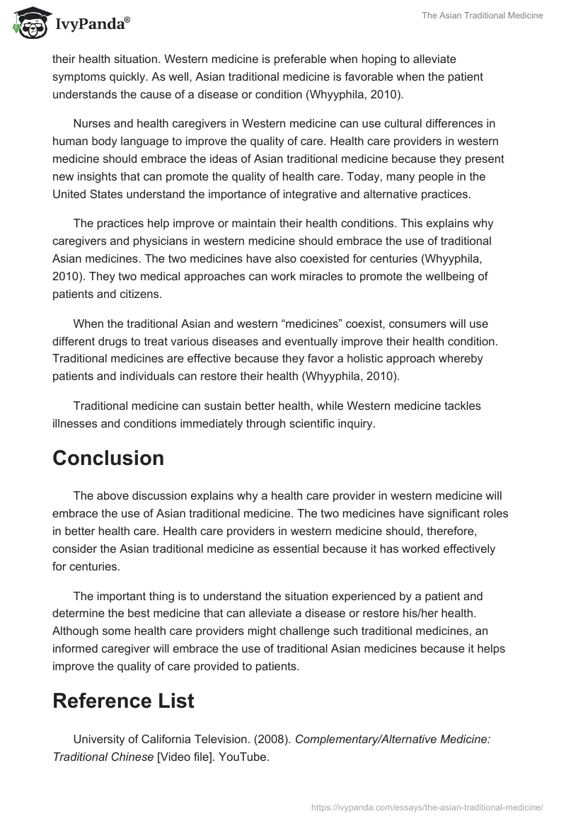 The Asian Traditional Medicine. Page 2