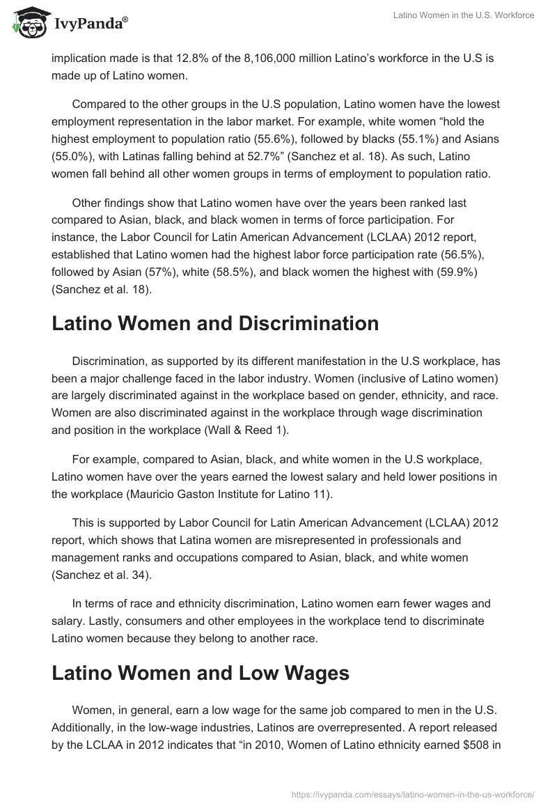 Latino Women in the U.S. Workforce. Page 2