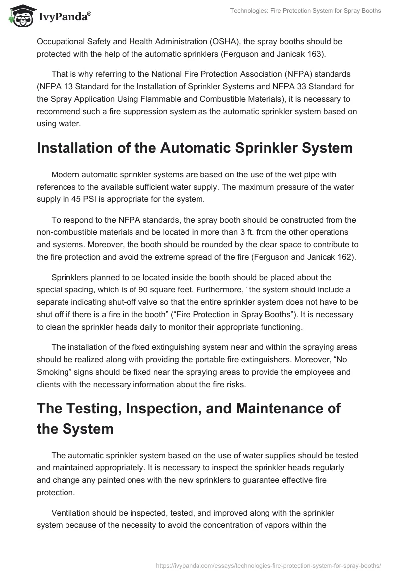 Technologies: Fire Protection System for Spray Booths. Page 2