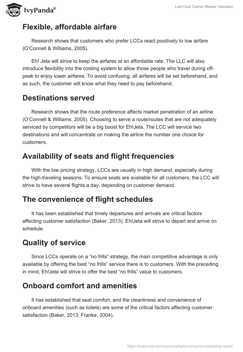 Low-Cost Carrier Market Valuation. Page 4