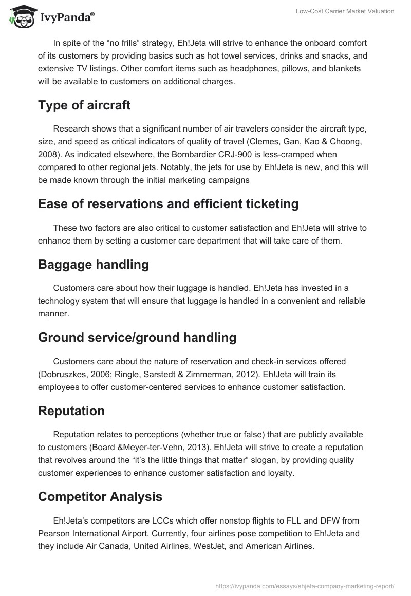 Low-Cost Carrier Market Valuation. Page 5