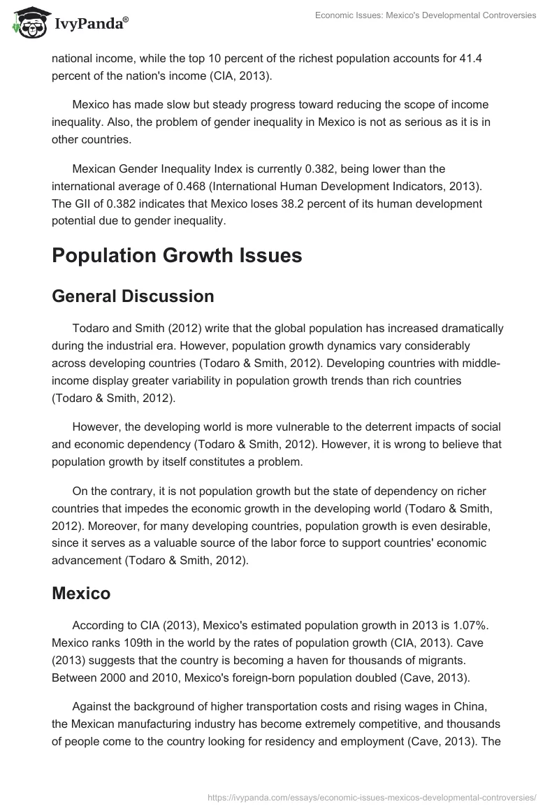 Economic Issues: Mexico's Developmental Controversies. Page 3