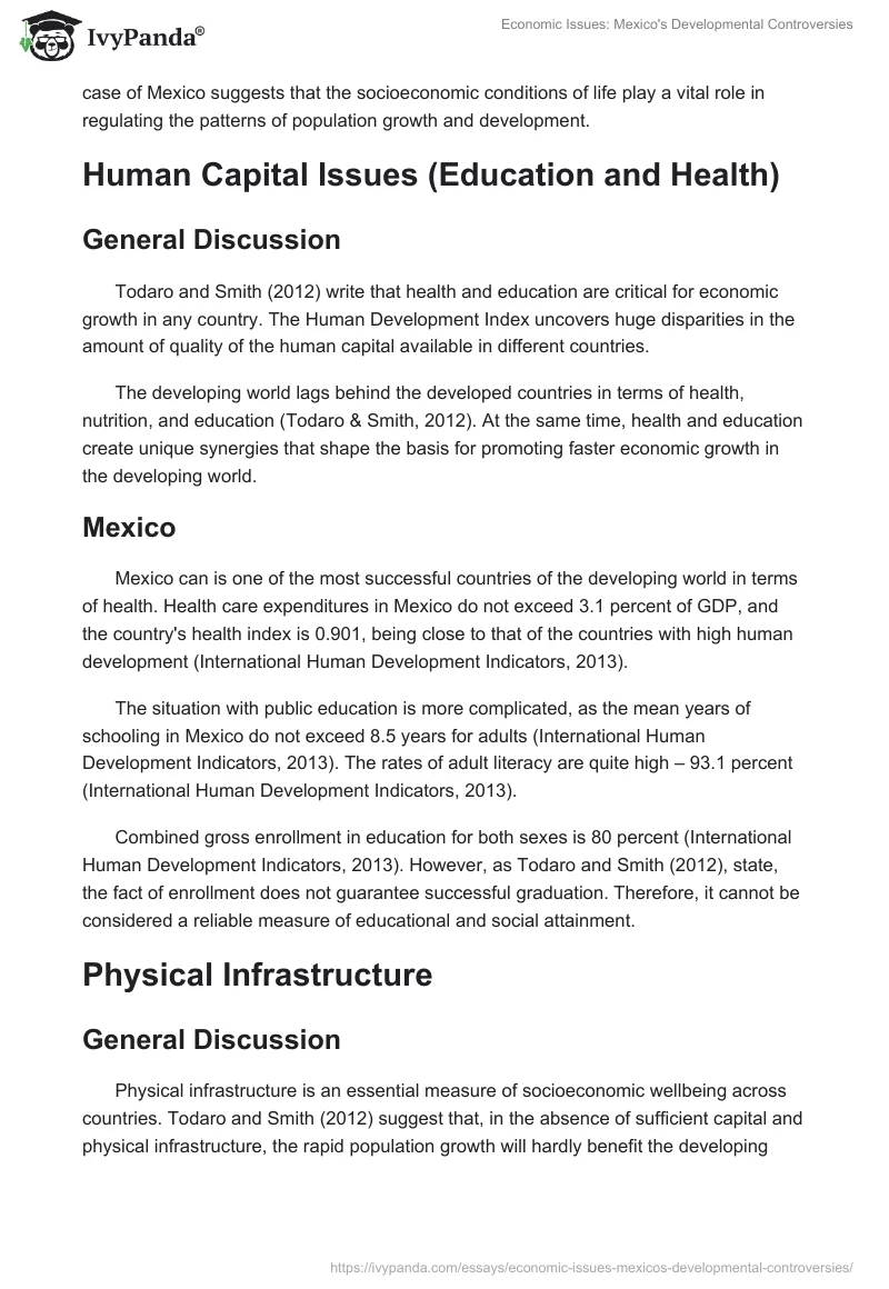 Economic Issues: Mexico's Developmental Controversies. Page 4