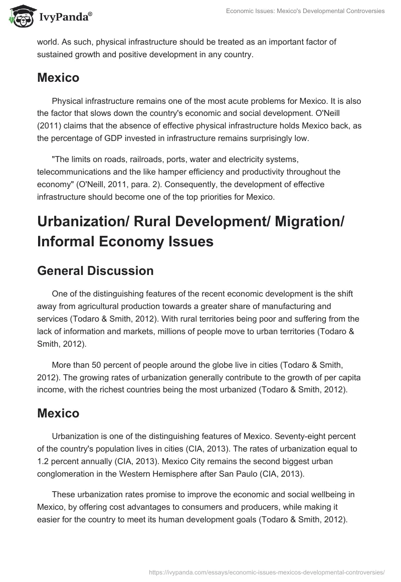 Economic Issues: Mexico's Developmental Controversies. Page 5