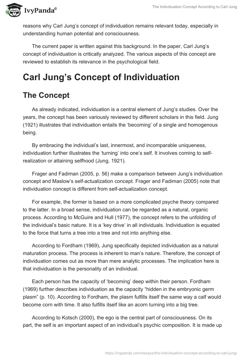 The Individuation Concept According to Carl Jung. Page 2