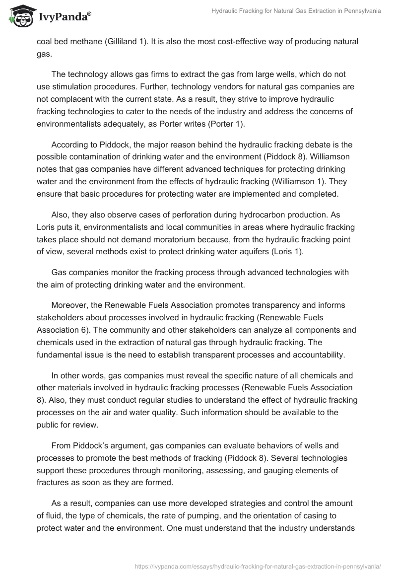 Hydraulic Fracking for Natural Gas Extraction in Pennsylvania. Page 4