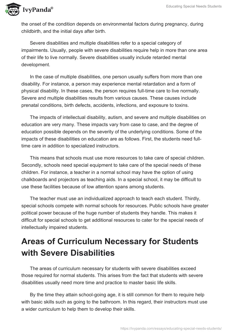 Educating Special Needs Students. Page 2