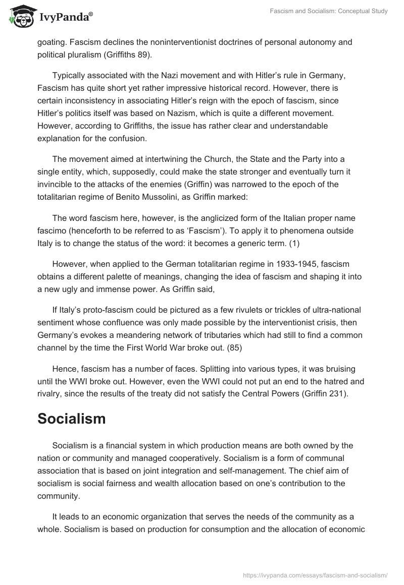 Fascism and Socialism: Conceptual Study. Page 2