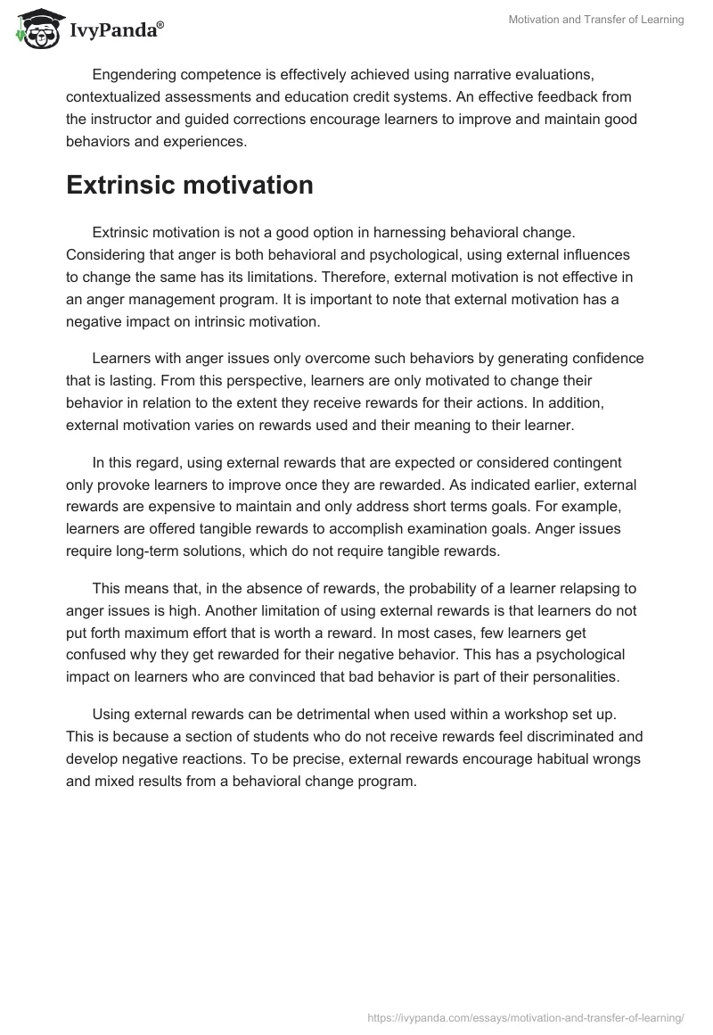 Motivation and Transfer of Learning. Page 2