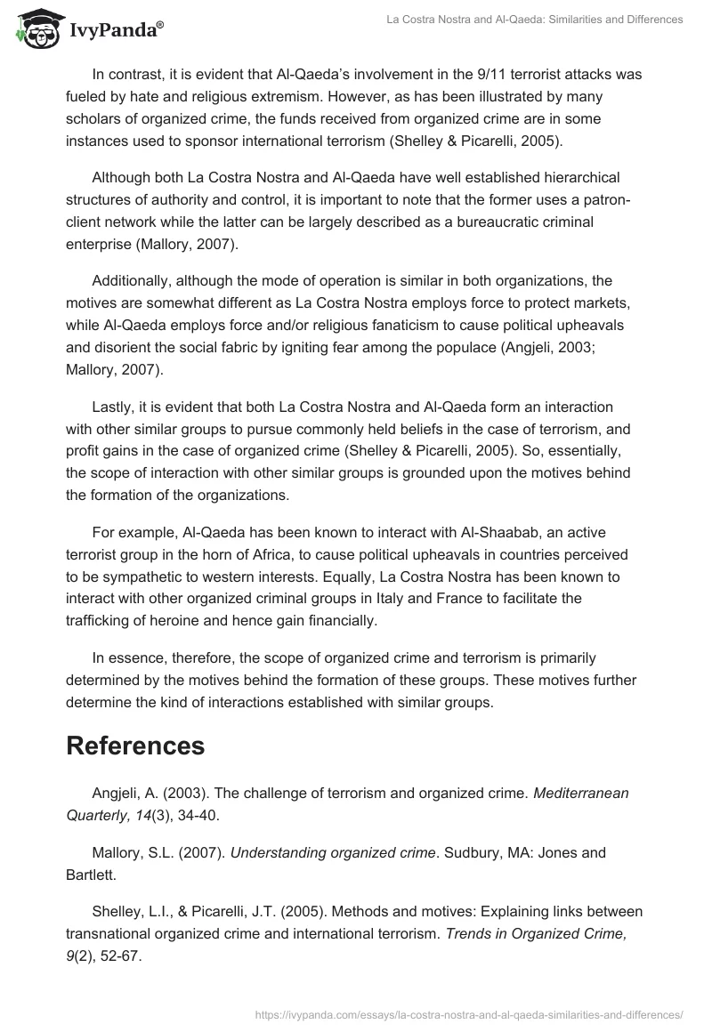 La Costra Nostra and Al-Qaeda: Similarities and Differences. Page 2