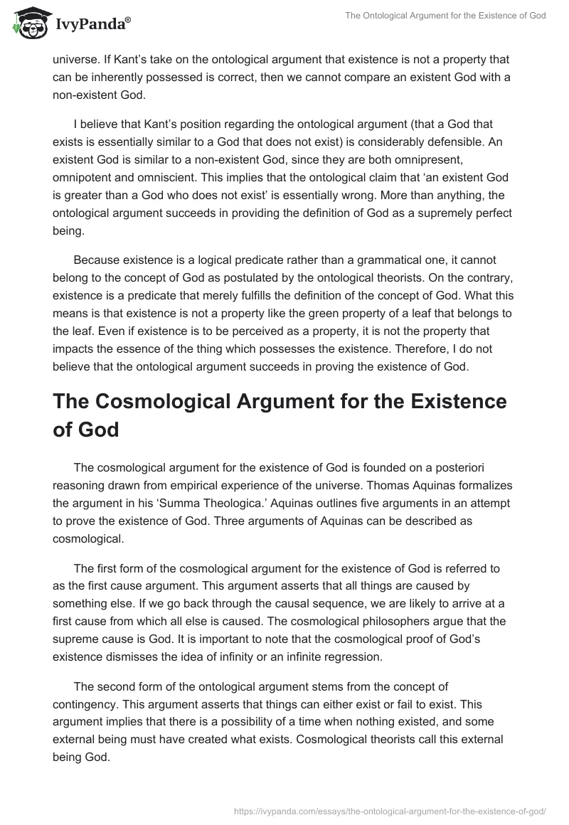 The Ontological Argument for the Existence of God. Page 2