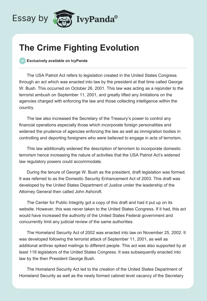 The Crime Fighting Evolution. Page 1