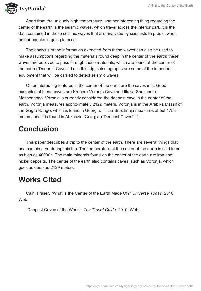 A Trip to the Center of the Earth. Page 2