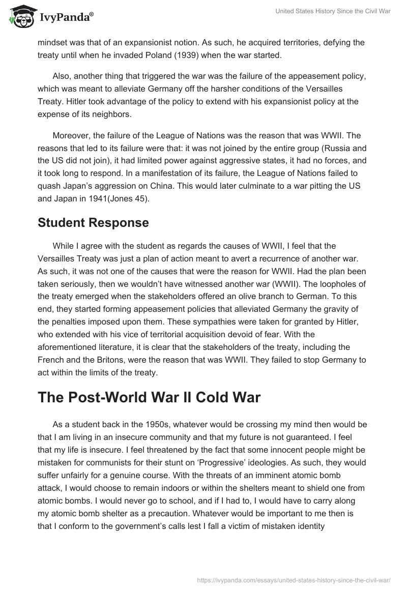 United States History Since the Civil War. Page 3