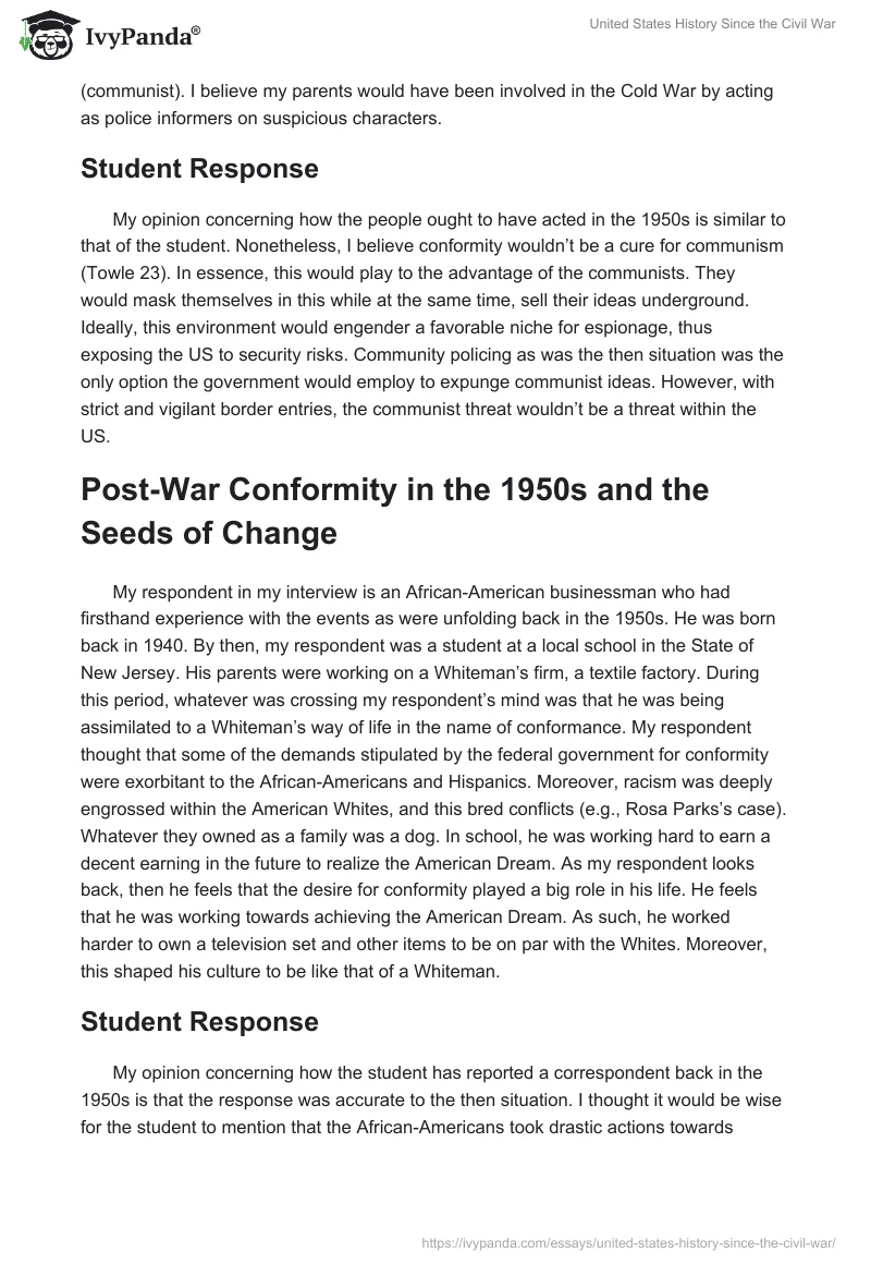United States History Since the Civil War. Page 4