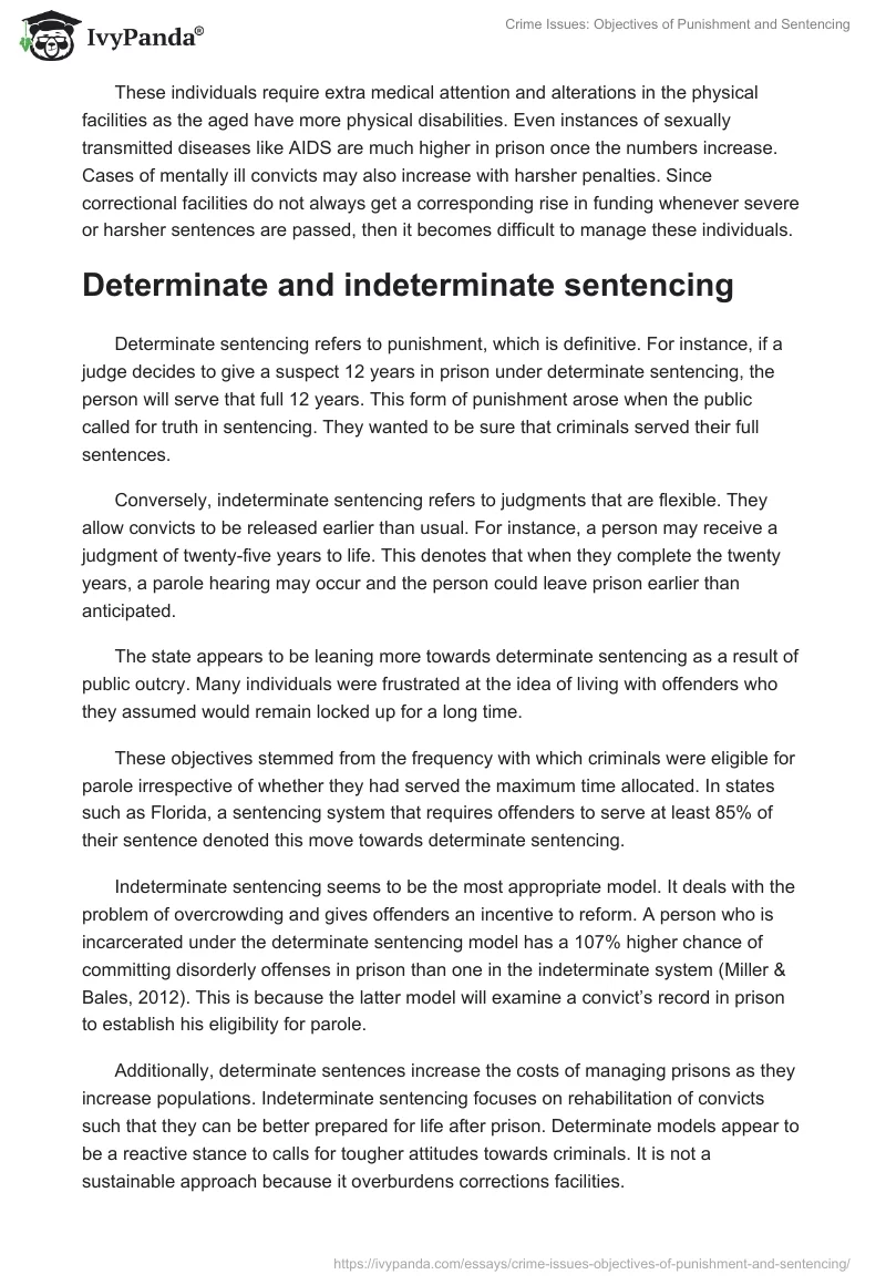 Crime Issues: Objectives of Punishment and Sentencing. Page 3