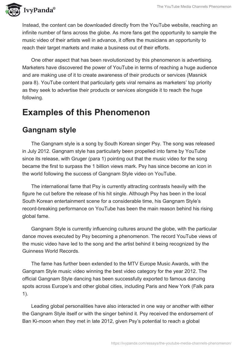 The YouTube Media Channels Phenomenon. Page 3