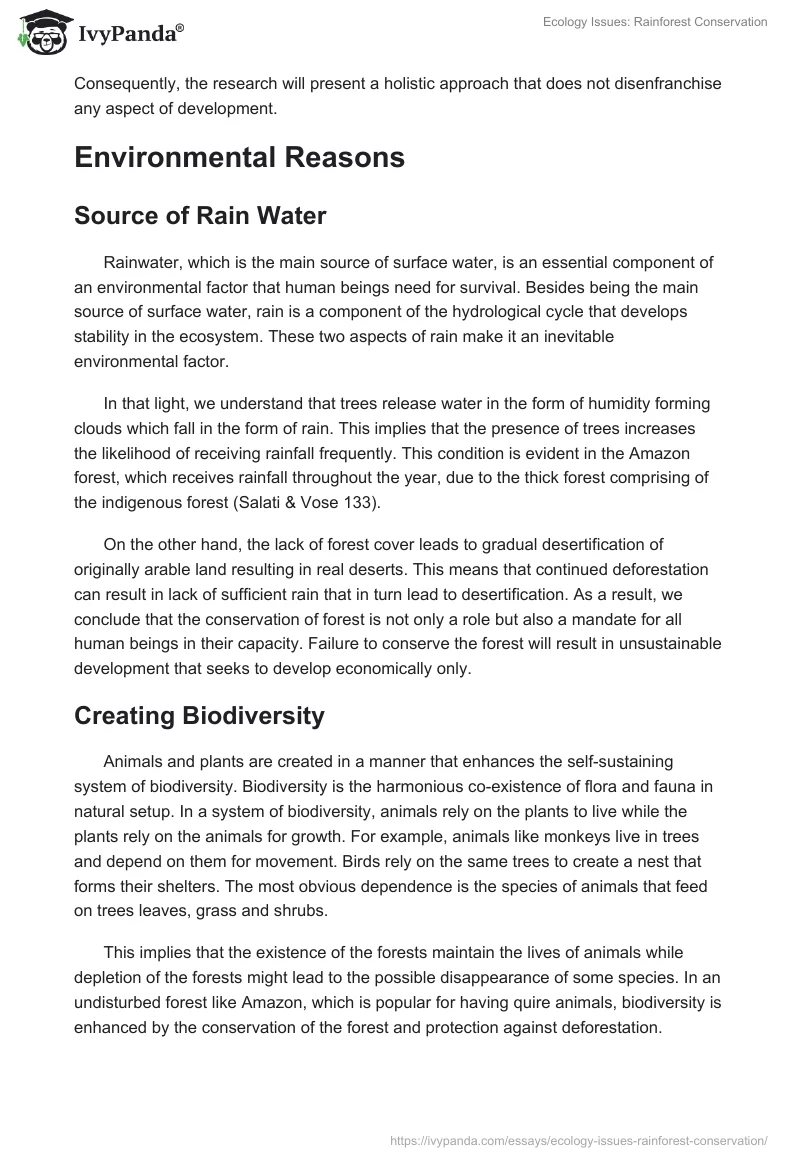 Ecology Issues: Rainforest Conservation. Page 2