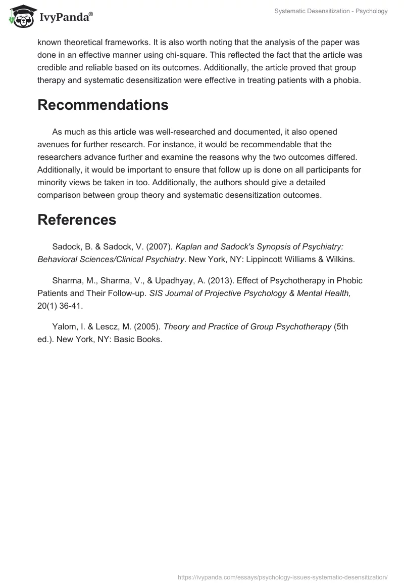 Systematic Desensitization - Psychology. Page 5