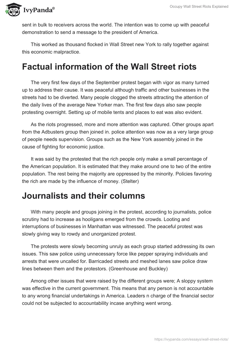 Occupy Wall Street Riots Explained. Page 2