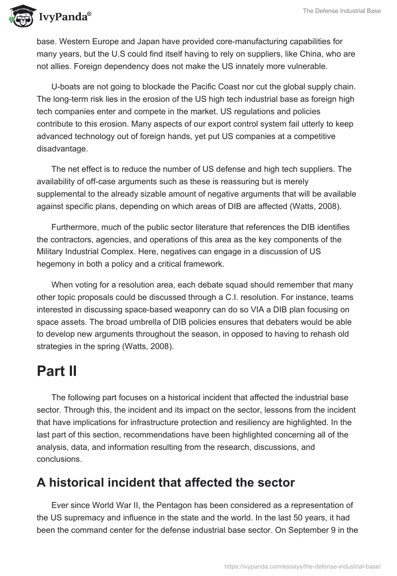 The Defense Industrial Base. Page 4