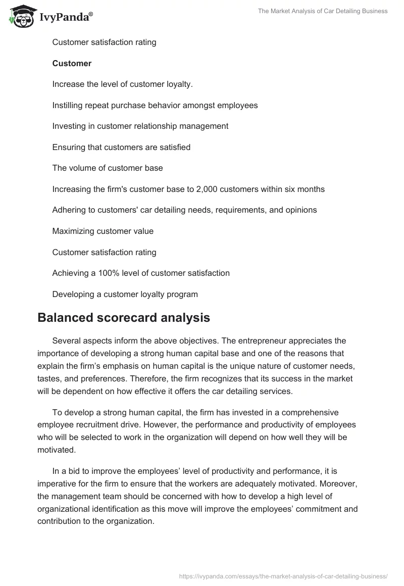 The Market Analysis of Car Detailing Business. Page 4