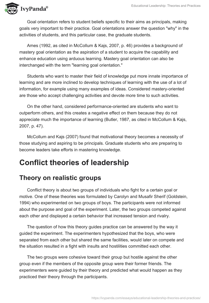 Educational Leadership: Theories and Practices. Page 5
