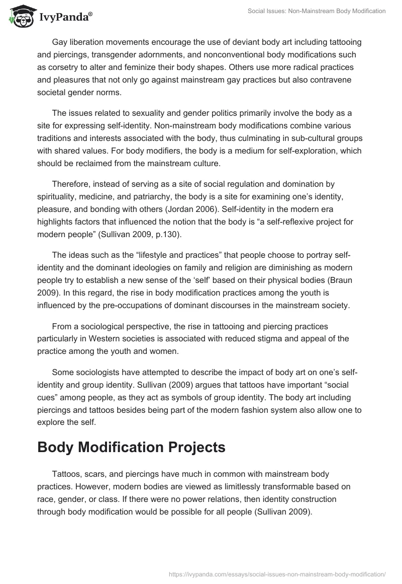 Social Issues: Non-Mainstream Body Modification. Page 4