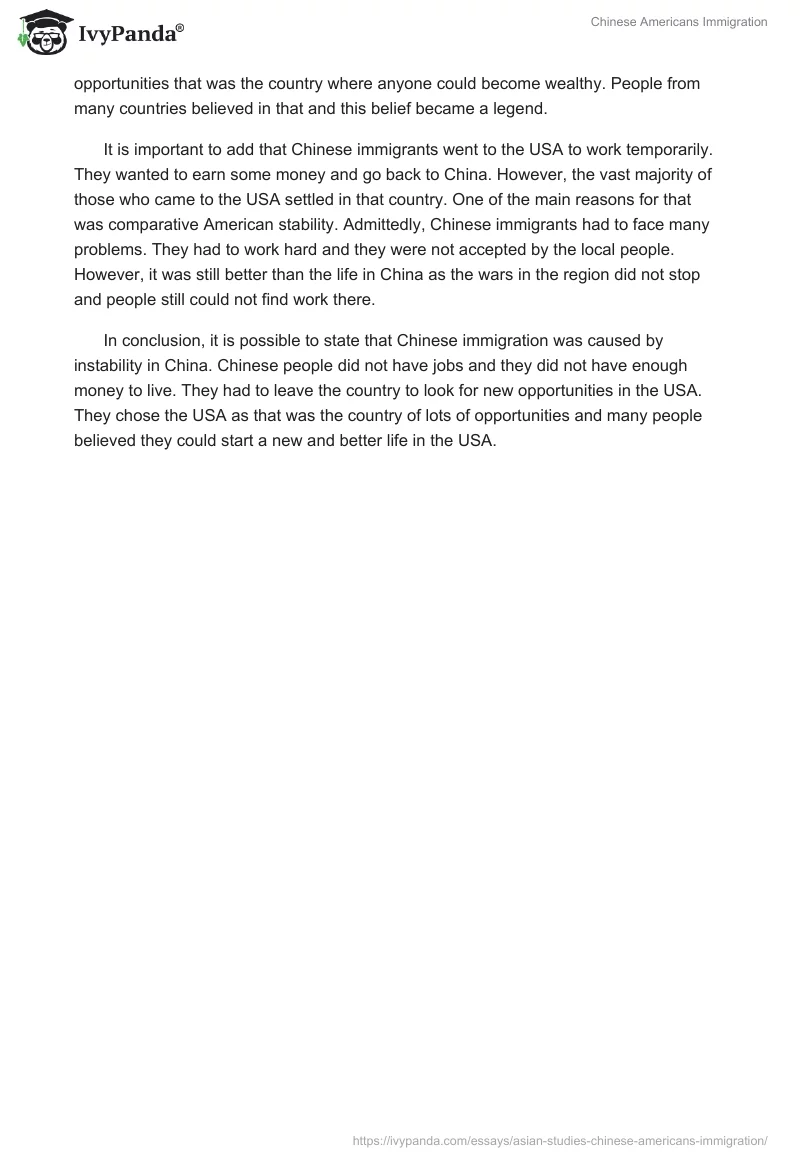 Chinese Americans Immigration. Page 2