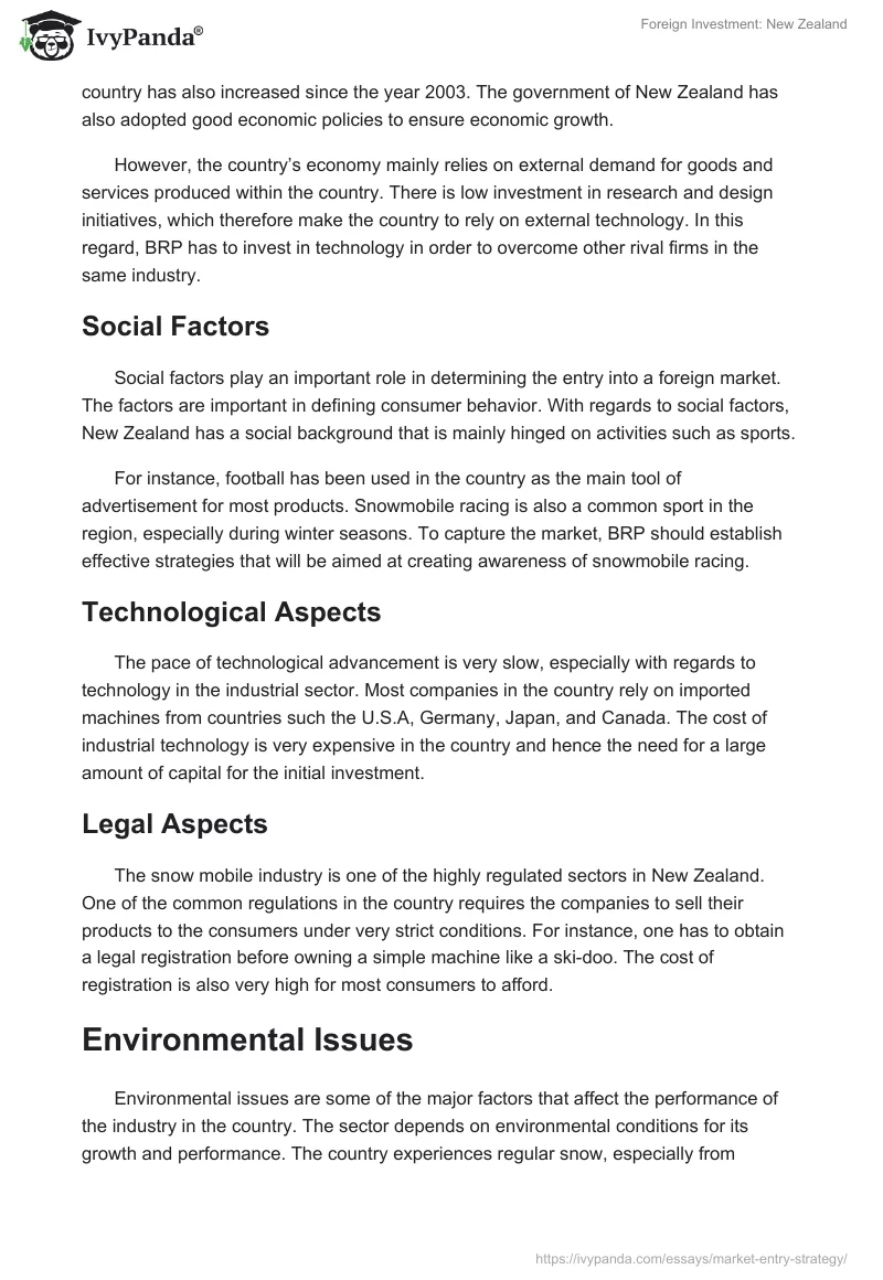Foreign Investment: New Zealand. Page 2
